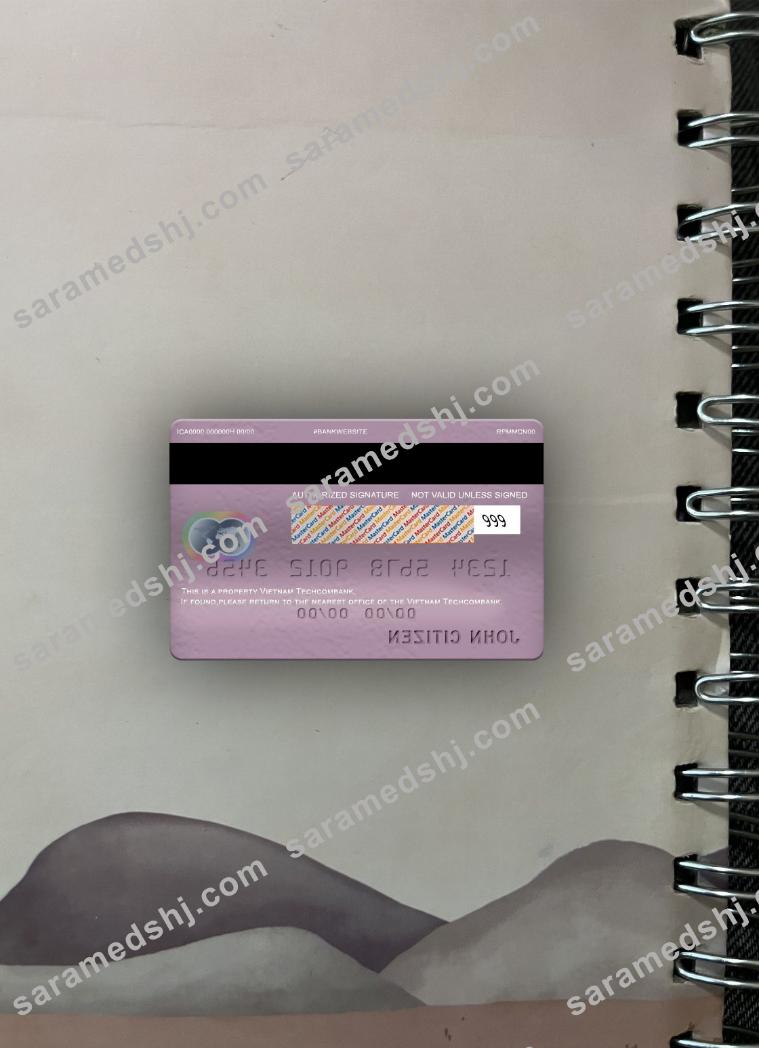 Vietnam Techcombank mastercard photolook back